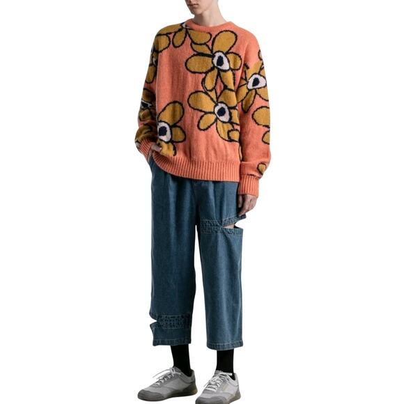 Perks And Mini P.A.M. Bribri BRI BRI Jeans Unisex Sz M Baggy Pleated Drop Crotch - Picture 3 of 16